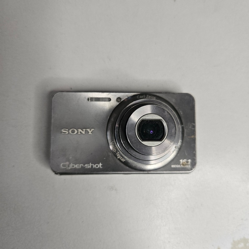 Sony Cyber-shot DSC-W570 16.1MP Digital Camera Silver 5x Carl Zeiss UNTESTED